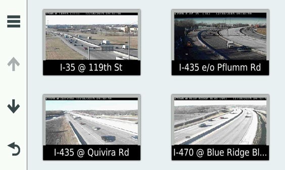 photoLive Traffic Cameras Screen