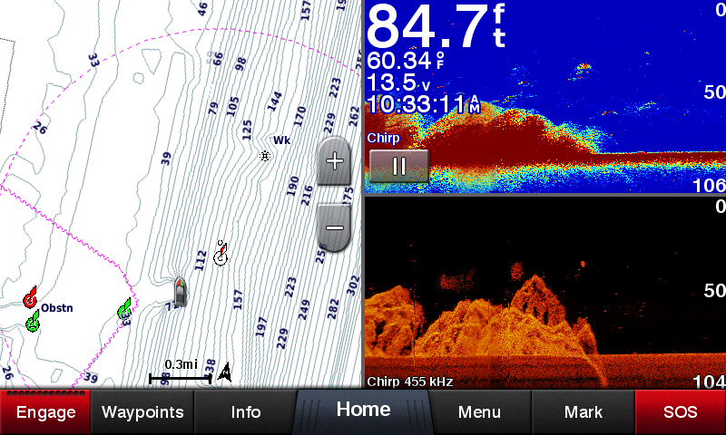 which garmin sonars have quickdraw contours technology